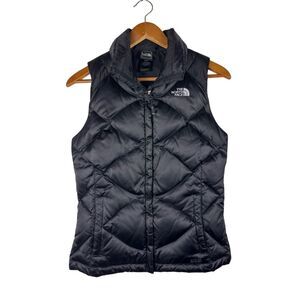 The North Face Women's XS Satin Black Down Goose Puffer 550 Vest Jacket‎